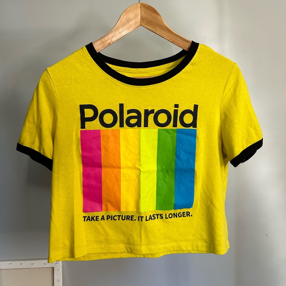Cropped Polaroid Graphic T-Shirt